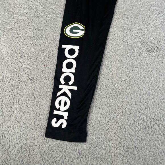 Green Bay Packers Leggings Womens S Black 4Her by Carl Banks Logo RN#54163 - Picture 2 of 12